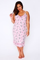 Pale Pink & Grey Dog Print Night Dress