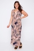 PRASLIN Pink & Navy Tie Dye Print Maxi Dress