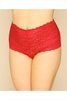 Red Shine Lace Shorts
