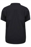 Slate Grey Black Formal Short Sleeved Shirt - REG