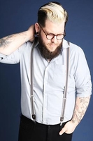 Slate Grey Light Blue Long Sleeved Oxford Shirt - TALL