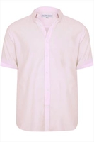 Slate Grey Pale Pink Formal Short Sleeved Shirt - REG