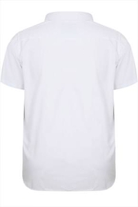 Slate Grey White Formal Short Sleeved Shirt