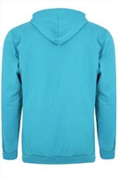 Turquoise Long Sleeve Hoodie With Black Text Print