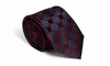 Dotty Red And Navy Silk Tie