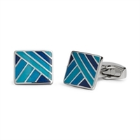 Enamel Gradient Blue Cufflinks