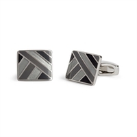 Enamel Gradient Grey Cufflinks