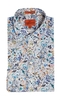 Exotic Bird Print Blue Shirt