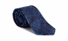 Jacquard Floral Silk Tie Blue
