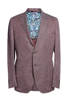 Jaspe Herringbone Jacket Red