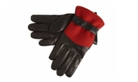 Leather and Wool Gloves Red Coat