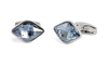 Lemon Crystal Cufflink Blue