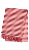 Merino Wool Honeycomb Red Scarf
