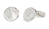 Paisley Precision Engineered Mother Of Pearl And Rhodium Cufflink