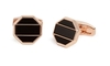 Shoji Onyx And Rose Gold Cufflink