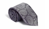 Silver Paisley Silk Tie