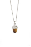 Simon Carter Tigerseye and Swarovski Crystal Acorn Pendant
