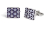 West End Retro Enamel Dark Blue Cufflinks