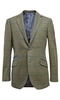 Windowpane Tweed Check Green Jacket