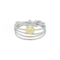 5 X SILVER SPIRAL & GOLD BALL RING: Handmade by Kat&Bee Jewellery
