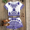 Cupshe Blue and White Porcelain Matching Set