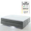 YAK Boxspringbett - 200x200 cm - Grau - ohne Kopfteil - H3/H3