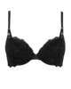 Glitter Padded Plunge Bra - Black