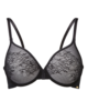 Glossies Lace Sheer Bra - Black