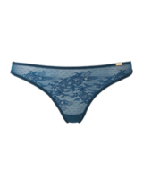 Glossies Lace Thong - Teal Print