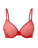 Glossies Sheer Bra - Chilli Red