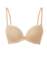 Scarlett Padded Plunge Bra - Nude