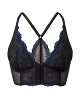 Superboost Lace Deep V Bralet - Black Electric