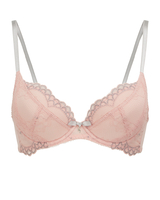 Superboost Lace Plunge Bra - Ballet Pink Silver