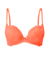 Superboost Lace Plunge Bra - Neon Coral