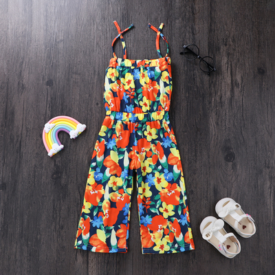 Baby / Toddler Girl Floral
Print Suspender Jumpsuit
