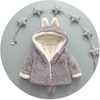 Solid Hooded 3D Ear and Tail Decor Baby Coat