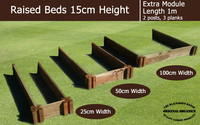 15cm High Extra Module for Raised Beds - Blackdown Range - 50cm Wide