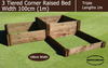 1m Wide 3 Tiered Corner Raised Bed - Blackdown Range