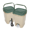 23L Double Square Bokashi Compost Bins and Kit with 2kg Bokashi Bran
