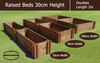 30cm High Double Raised Beds - Blackdown Range - 100cm Wide