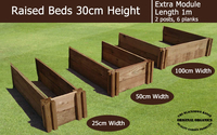 30cm High Extra Module for Raised Beds - Blackdown Range - 25cm Wide