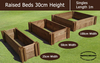 30cm High Single Raised Beds - Blackdown Range - 100cm Wide