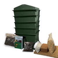 4 Tray Deluxe Tiger Wormery Green