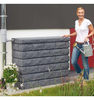 400L Rocky Wall Water Tank in Dark Granite