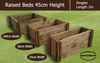 45cm High Single Raised Beds - Blackdown Range - 25cm Wide