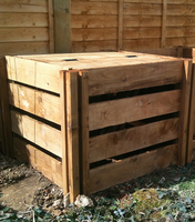 600 Blackdown Range Single Slotted Wooden Composter with Lid