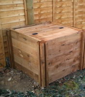 600 Blackdown Range Single Standard Wooden Composter with Lid