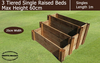 60cm High 3 Tiered Single Raised Beds - Blackdown Range - 100cm Wide