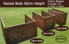 60cm High Extra Module for Raised Beds - Blackdown Range - 100cm Wide