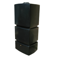 800 Litre Vertical Slim Line Tank in Black Complete with Tap Kit & Diverter